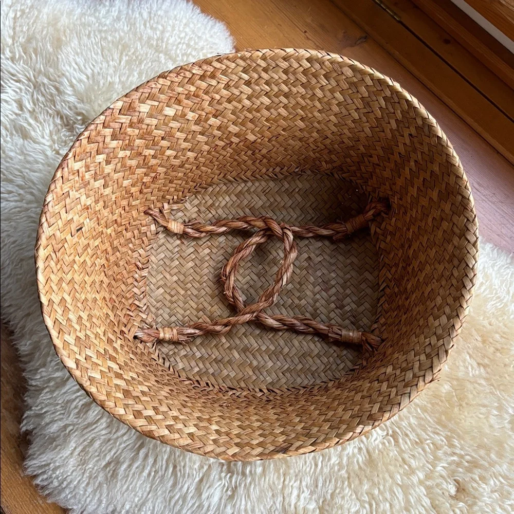 Vintage handwoven seagrass